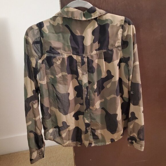 Camo Mesh Button-Up 🪖💅 - Picture 2 of 5